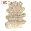 Fashion Idol Body Wave Ombre Crochet Hair Blonde Extensions