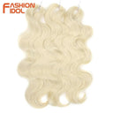 Fashion Idol Body Wave Ombre Crochet Hair Blonde Extensions