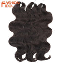 Fashion Idol Body Wave Ombre Crochet Hair Blonde Extensions