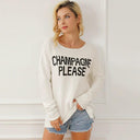 Fashion Letters Print Thermal Head Cover Sweater 2024
