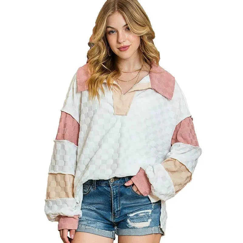 Fashion Loose All Matching Pullover Sweatshirt Women 2024
