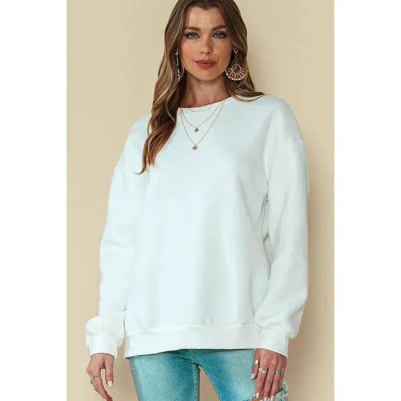 Fashion Minimalist Color Letters Pullover Sweatshirt Autumn