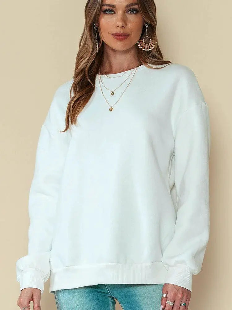 Fashion Minimalist Color Letters Pullover Sweatshirt Autumn