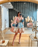 Patchwork Midi Dress For Women Breathable