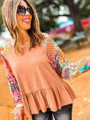 Breathable Plant Print Tee For Women