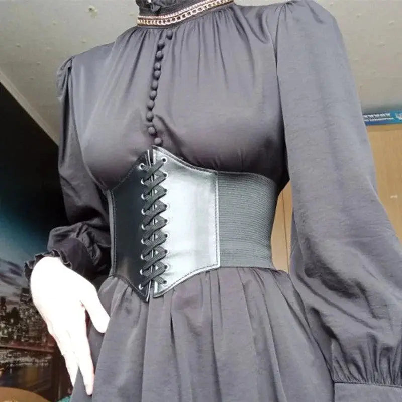 Fashion Punk PU Leather Corset Belt Gothic Waist Girdle