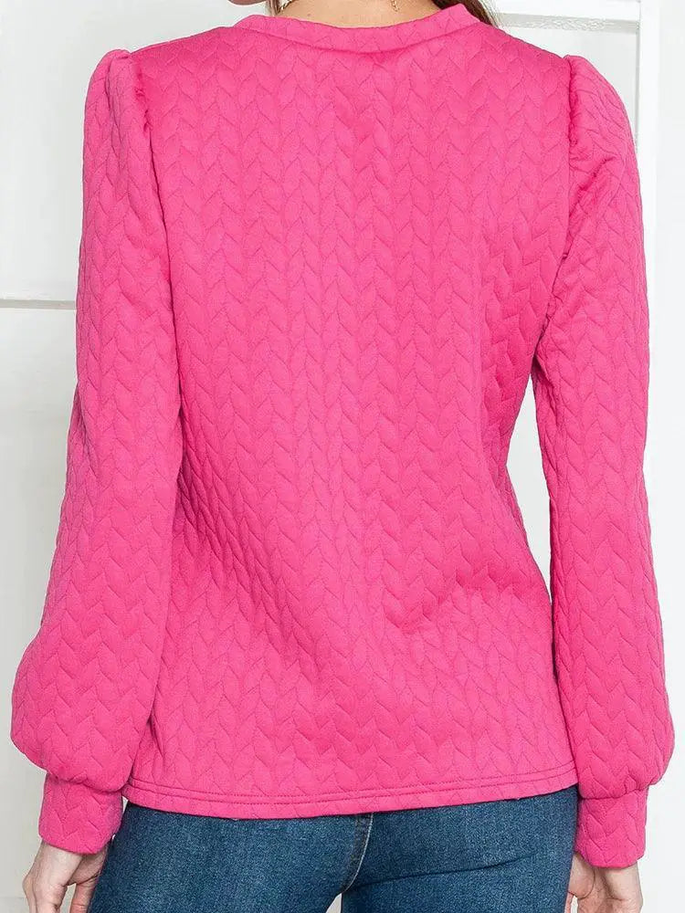 Pure Color Long Sleeve Pullover Hoodie For Women Trend