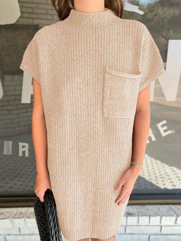 Pure Color Short Sleeve Dress For Women Summer 2024