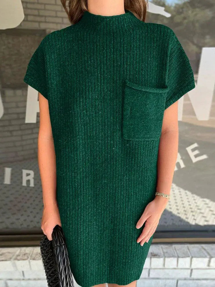 Pure Color Short Sleeve Dress For Women Summer 2024