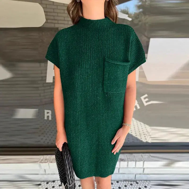 Pure Color Short Sleeve Dress For Women Summer 2024