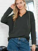 Fashion Pure Color Warm Long Sleeves Hooded Sweatshirt for Women