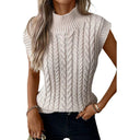 Fashion Round Neck Pullover Sleeveless Sweater Women's 2024 Fall and Winter New Arrival Loose Warm Woolen Vest T-shirt