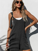 Fashion Show Thin Black Stripes Sleeveless Women's Sling Top