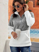 Fashion Special Offer Thick Zipped Stand Collar Sweatshirt