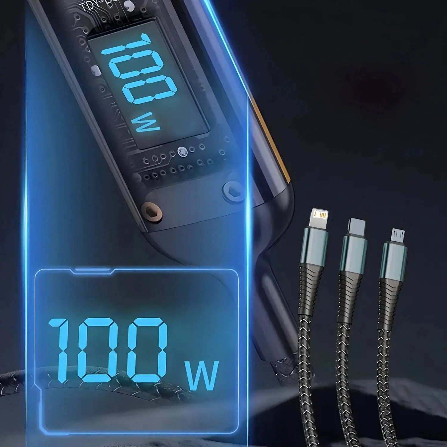 Fast Charge 3-In-1 USB Cable for iPhone