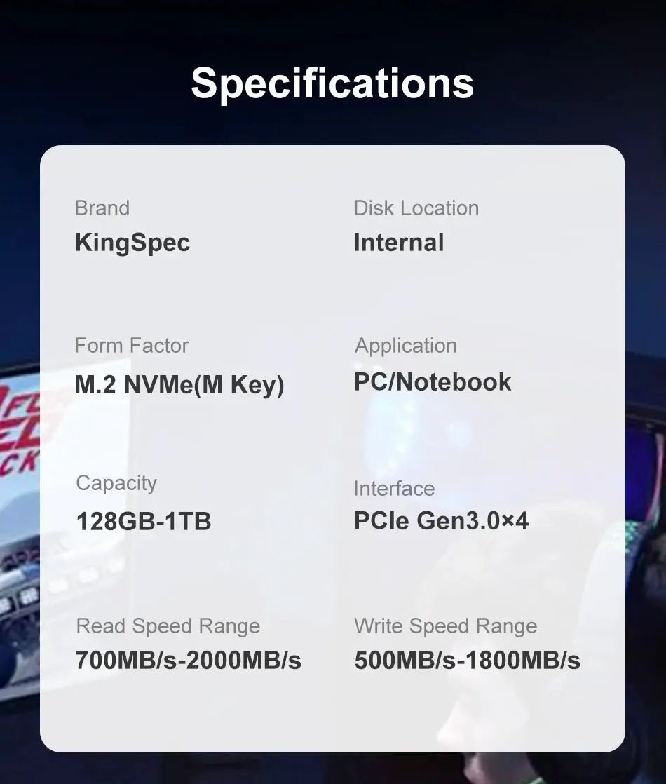 Fast M2 NVMe SSD 1TB For Desktops PCs