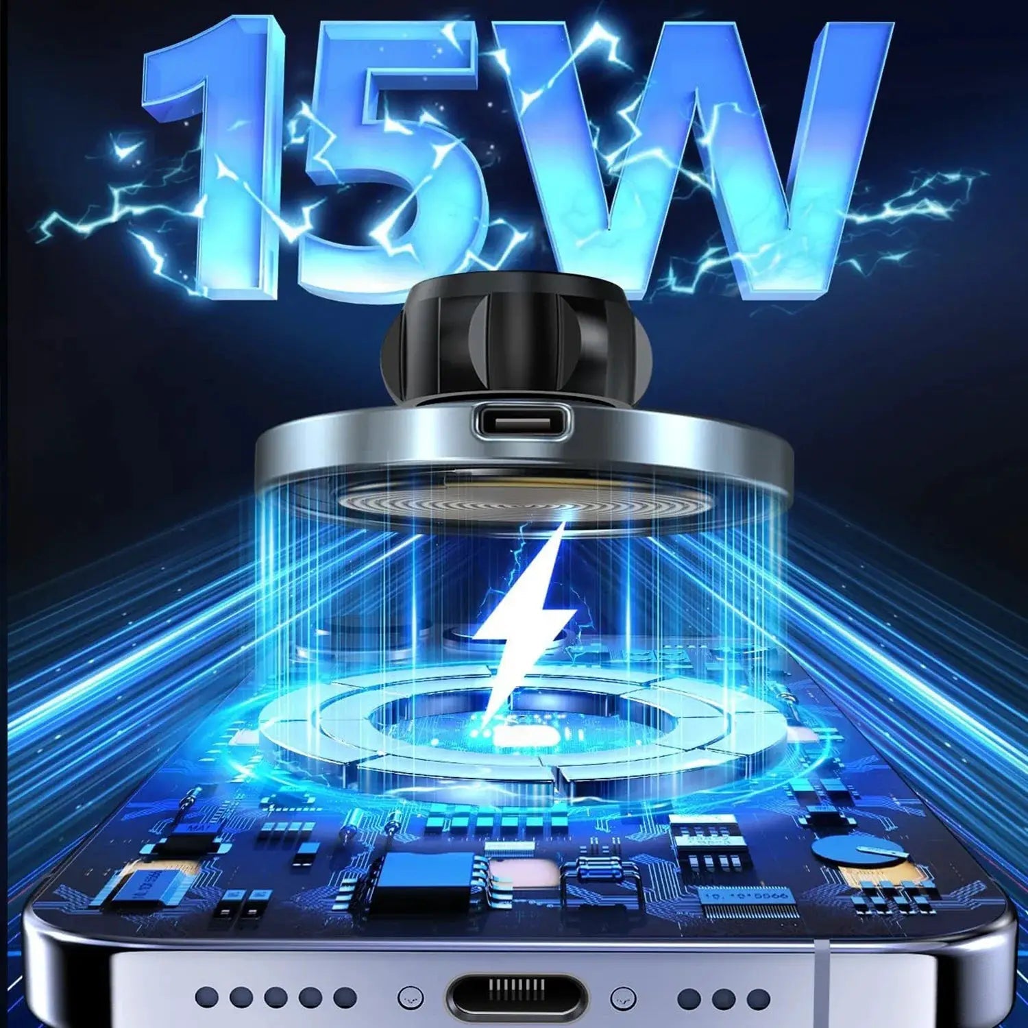 Fast Wireless Car Charger for iPhone Pro
