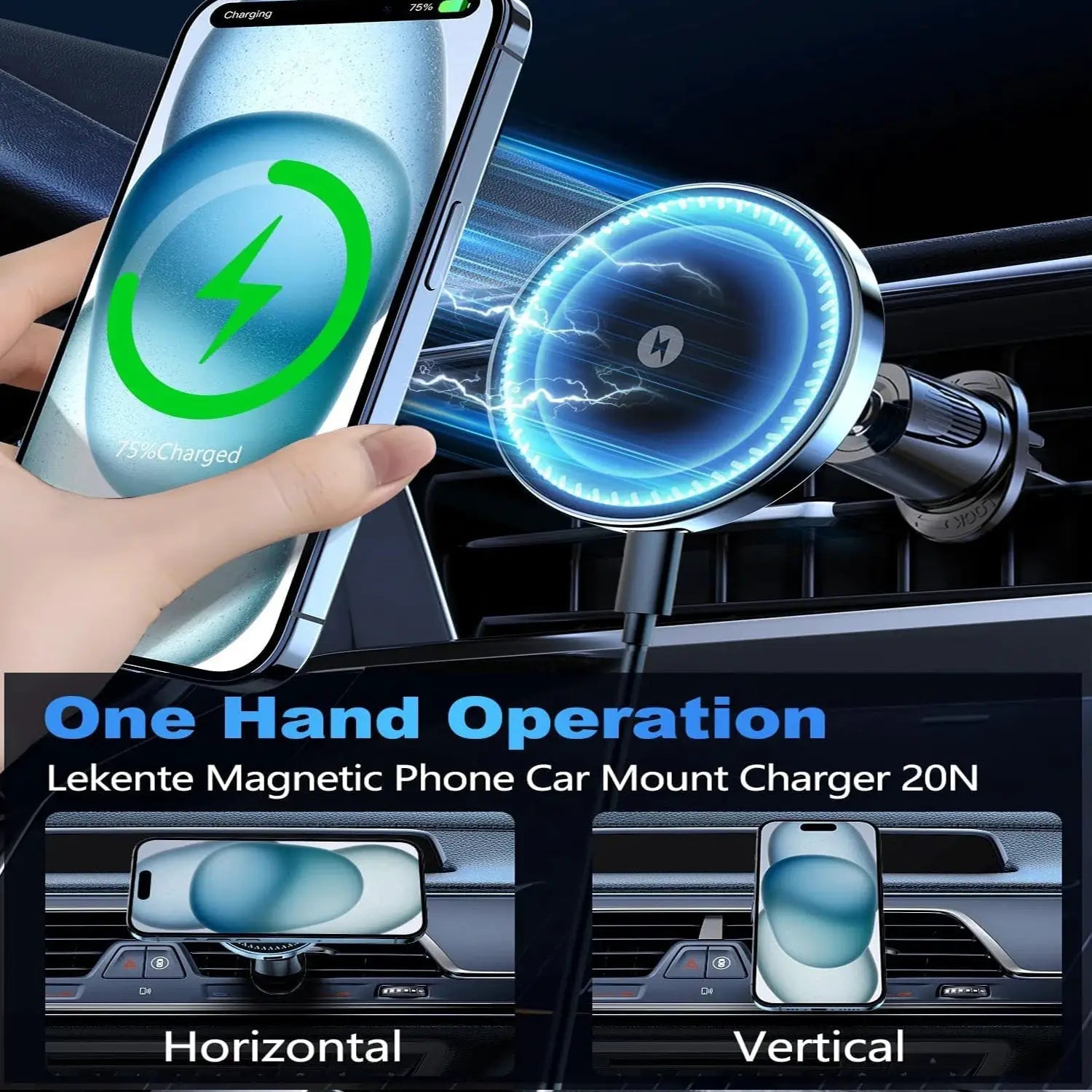 Fast Wireless Car Charger for iPhone Pro