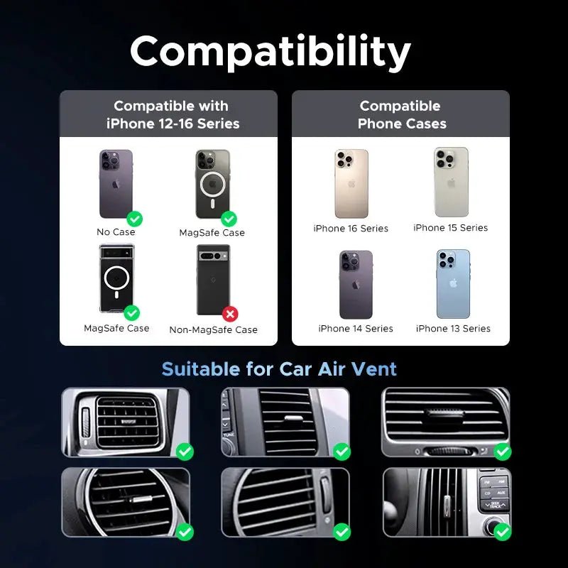 Fast Wireless Car Mount for iPhone 16