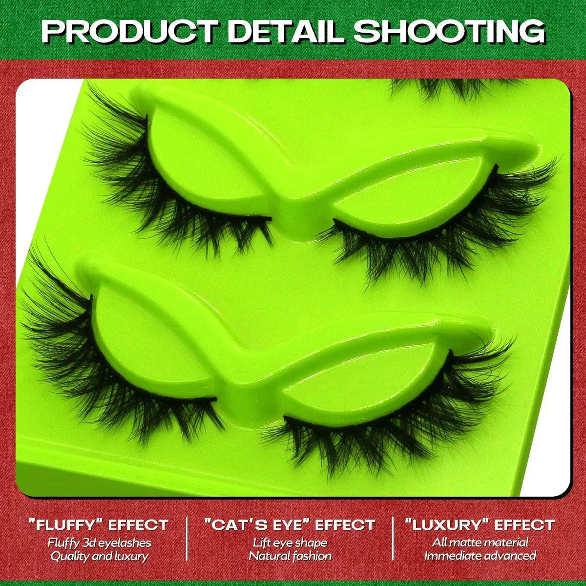 Faux Mink Anime Glam Cat Eye Lashes Set Natural 5 Pairs