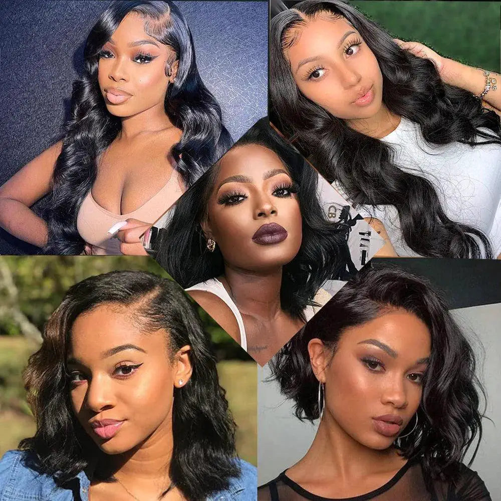 Fayniss Body Wave Bob Wig Premium Human Hair Lace Closure