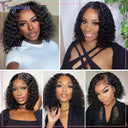 Fayniss Water Wave Bob Wig Natural Human Hair Lace Wig