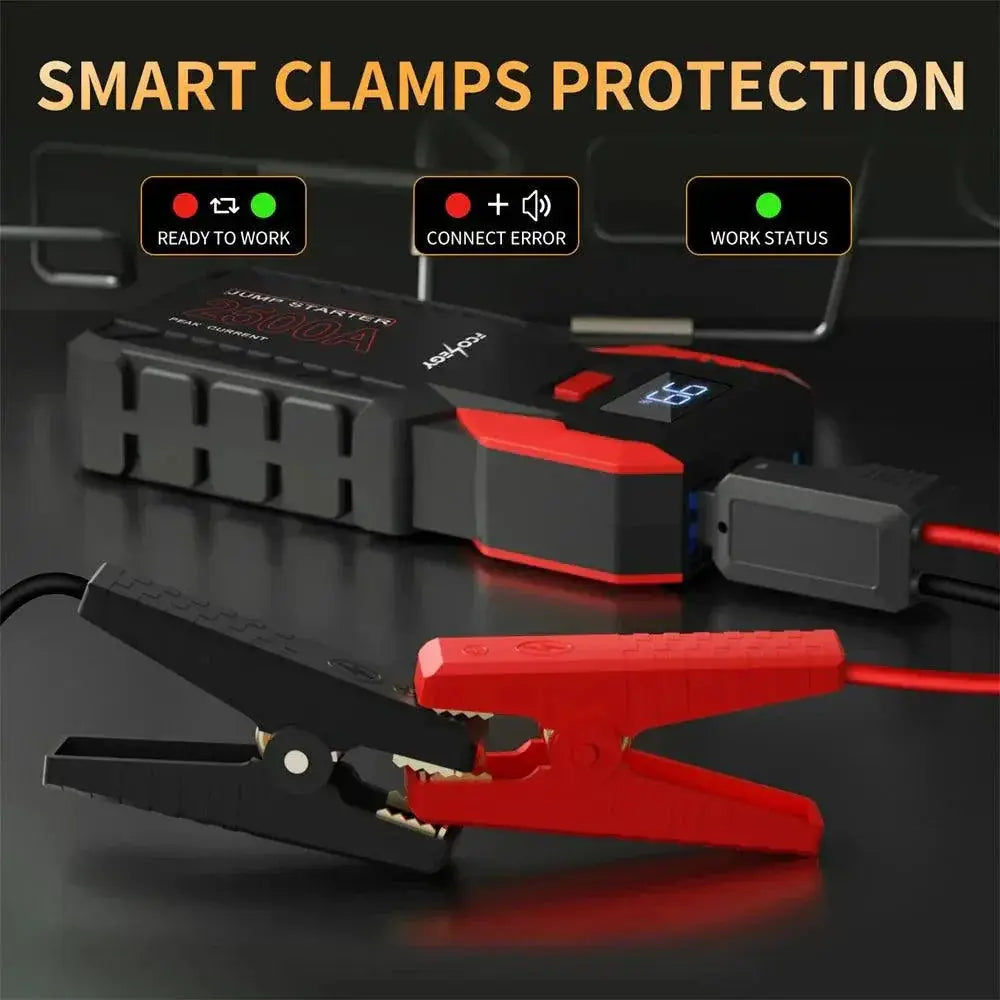 2500A Emergency Car Jump Starter Power Bank Portable