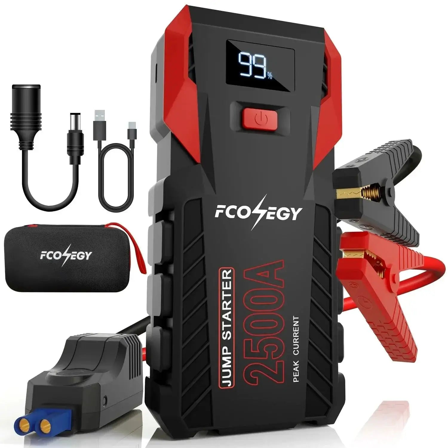 2500A Emergency Car Jump Starter Power Bank Portable