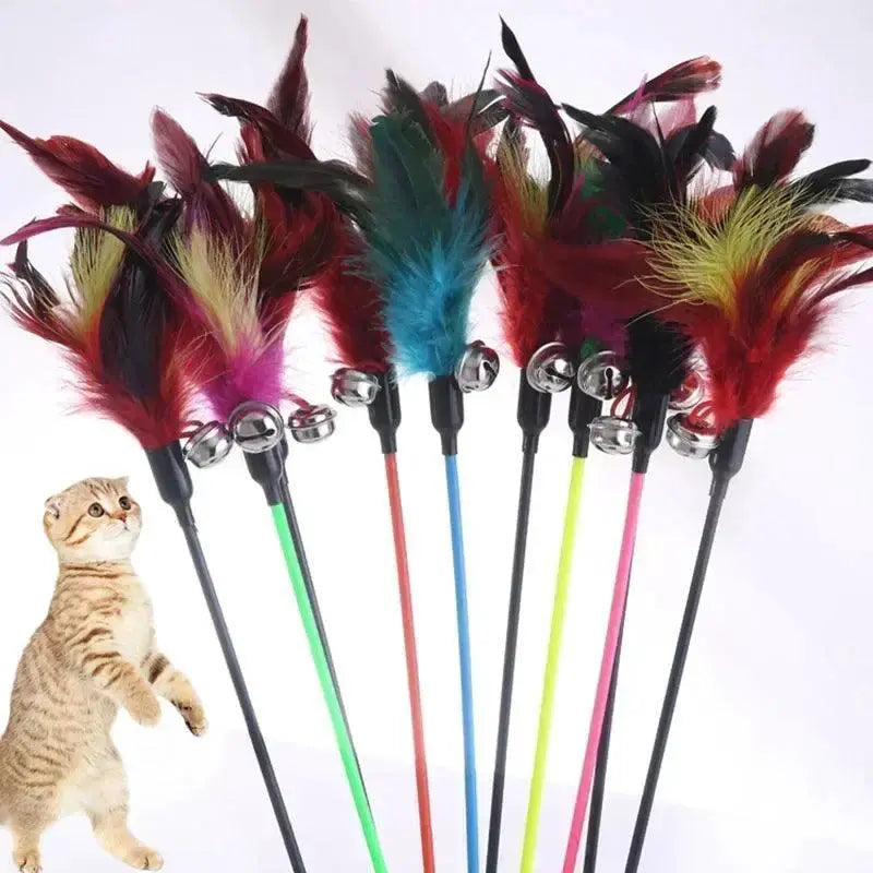 Feather Stick Interactive Cat Toy Engage Train Cats