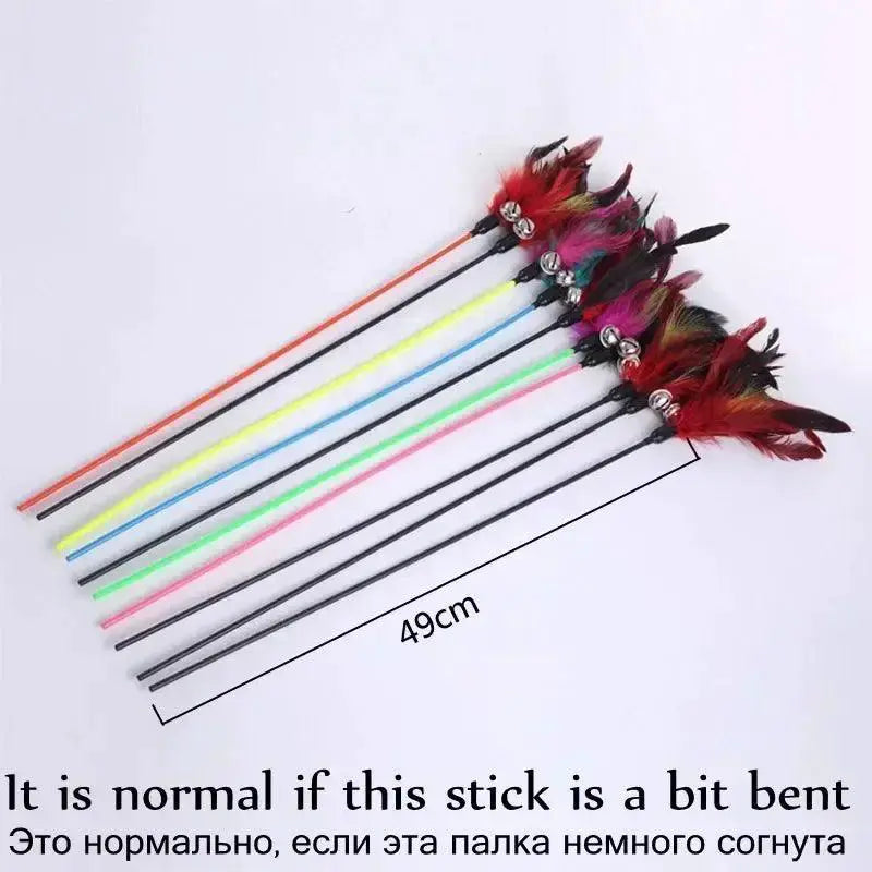 Feather Stick Interactive Cat Toy Engage Train Cats