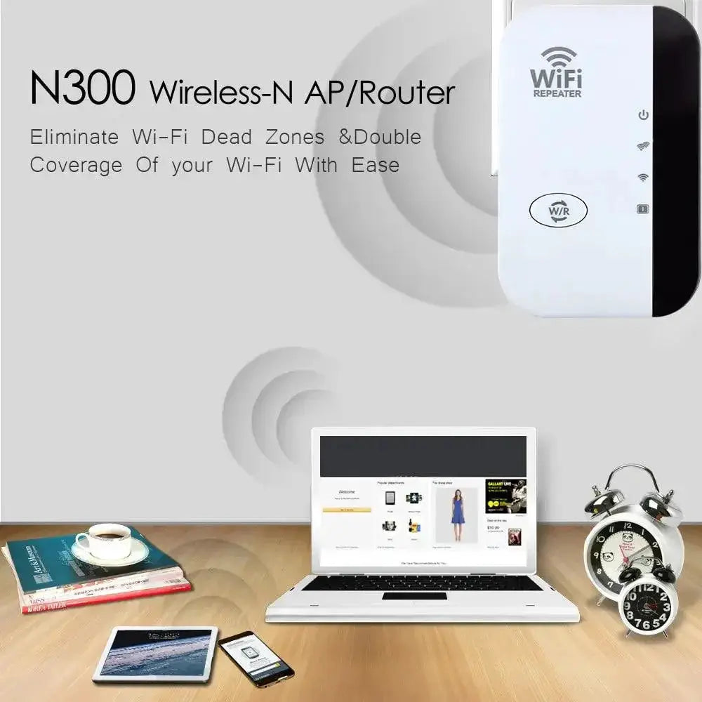 FENVI Wireless WiFi Repeater For Home Coverage 300 Mbps