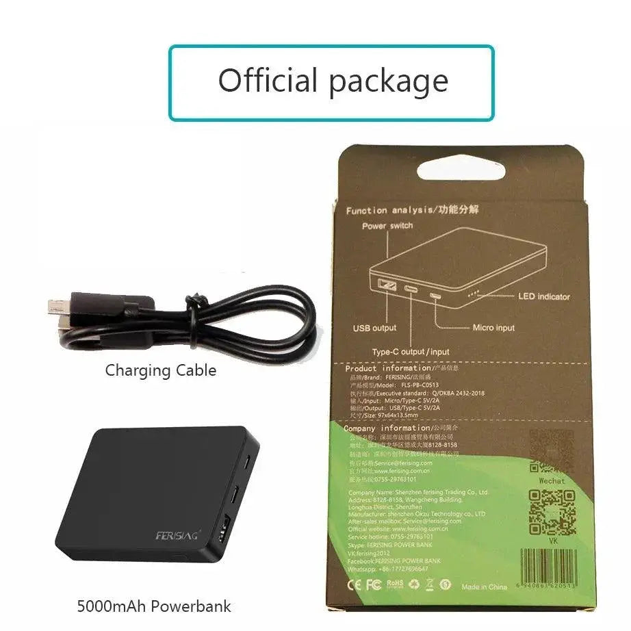 Ferising 5000mAh Ultra Slim Power Bank Type C Fast Charging