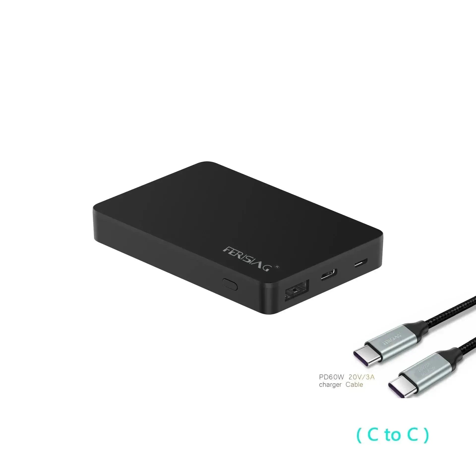 Ferising 5000mAh Ultra Slim Power Bank Type C Fast Charging