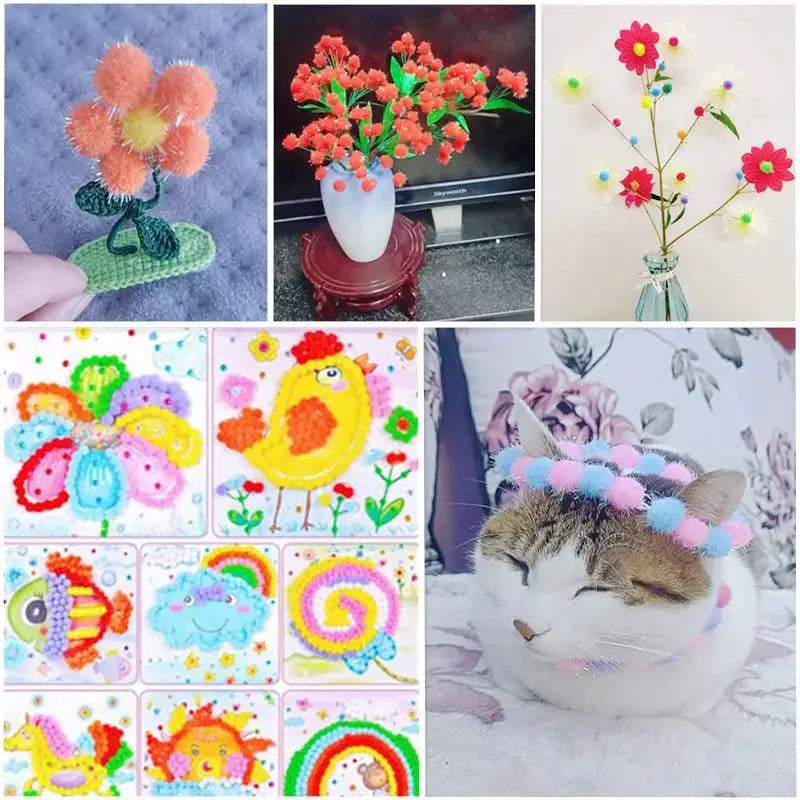 Festive DIY Hairball Ornaments For Kids Christmas Decor