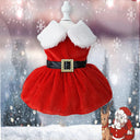 Festive Princess Dog Dress for Small Dogs Cozy Outfit
