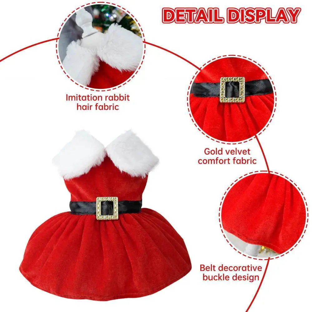 Festive Princess Dog Dress for Small Dogs Cozy Outfit