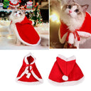 Festive Santa Costume for Pets with Cloak & Scarf