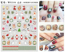Festive Santa & Snowman Nail Art Stickers for Manicures