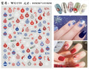 Festive Santa & Snowman Nail Art Stickers for Manicures