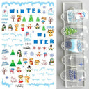 Festive Santa & Snowman Nail Art Stickers for Manicures