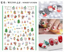 Festive Santa & Snowman Nail Art Stickers for Manicures