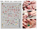 Festive Santa & Snowman Nail Art Stickers for Manicures