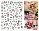 Festive Santa & Snowman Nail Art Stickers for Manicures