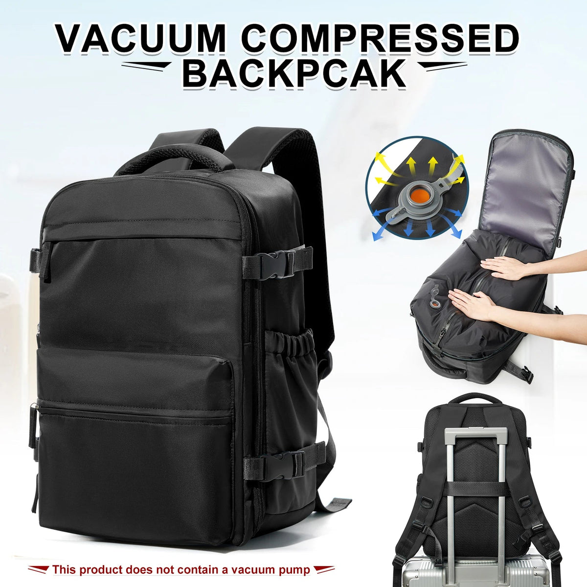 Fewchor Expandable Travel Cabin Backpack — product view 15