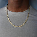 Figaro Chain Necklace Punk Silver Stainless Steel Hip Hop Jewelry