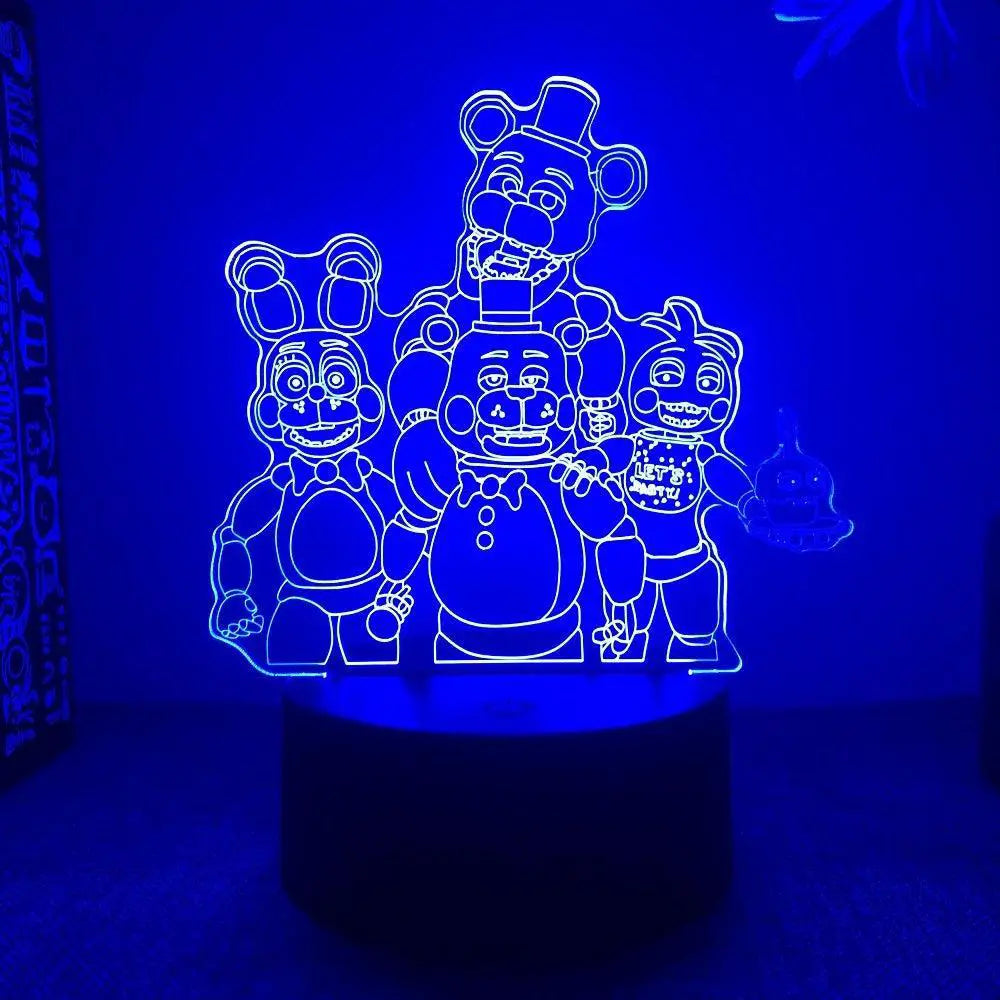 Five Nights Game 3D Illusion LED Night Light Bedroom Decor