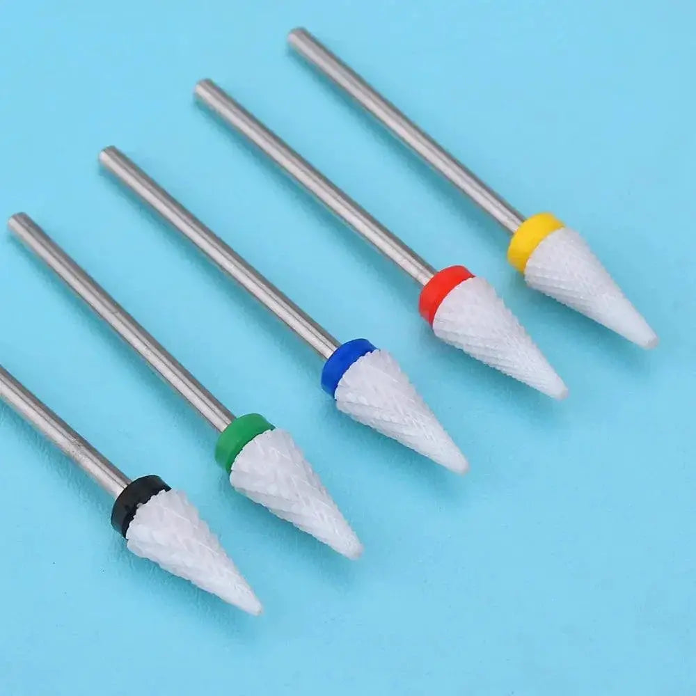 Flame Ceramic Nail Drill Bits Kit for Manicure and Pedicure