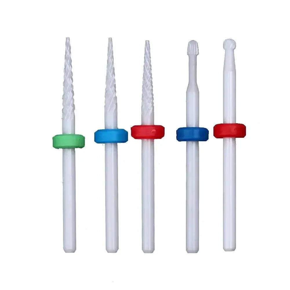 Flame Ceramic Nail Drill Bits Kit for Manicure and Pedicure
