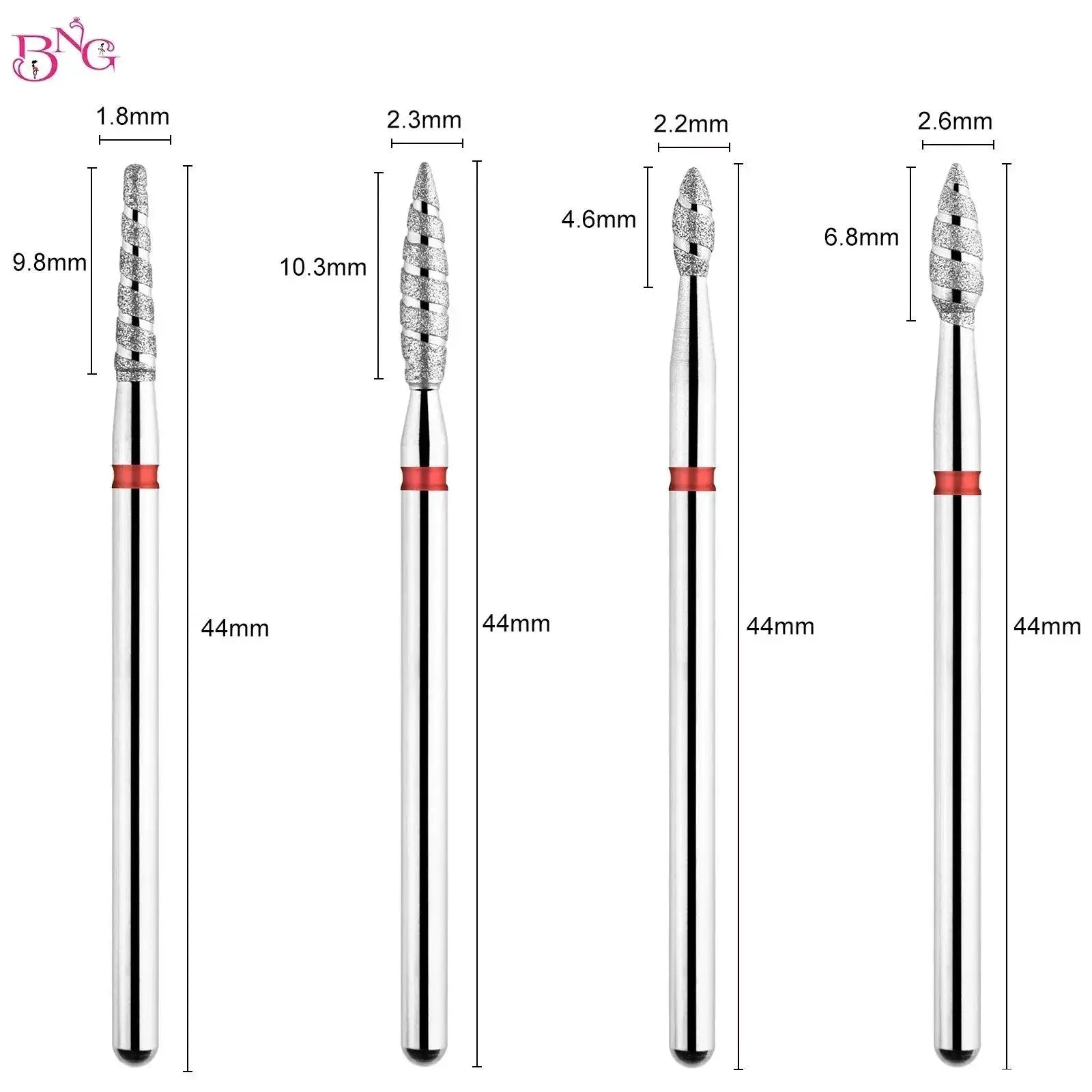 Flame Diamond Nail Bit Set For Easy Precision Manicures
