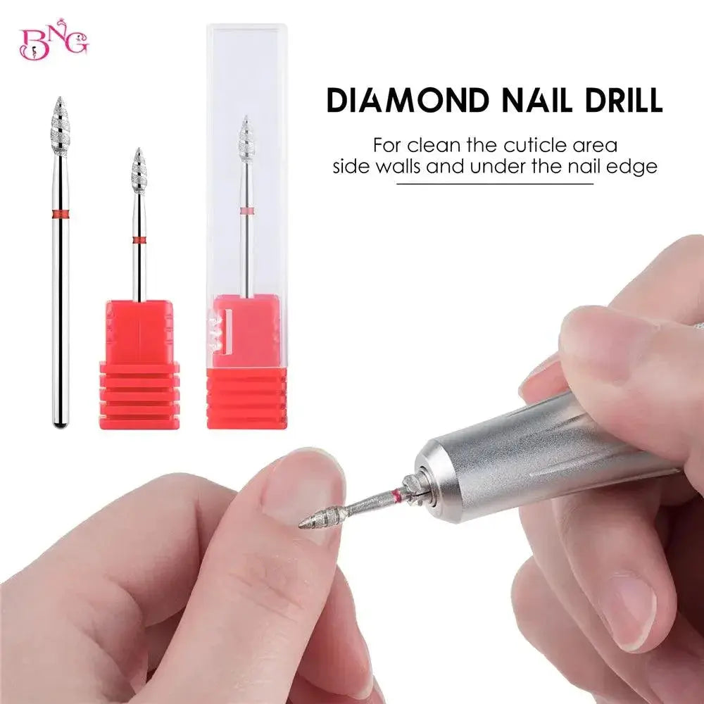 Flame Diamond Nail Bit Set For Easy Precision Manicures